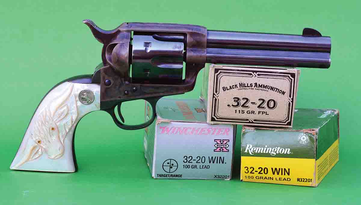Standard pressure .32-20 factory loads were checked for velocity and accuracy and can generally be improved with select handloads.
